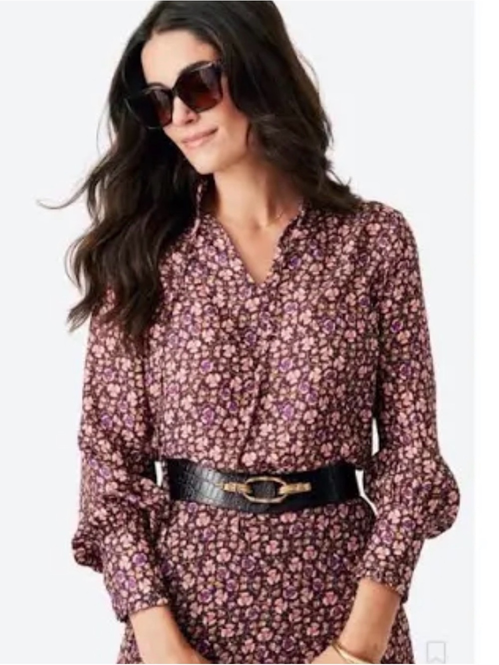 J.McLaughlin xs S Giulia Tiered Maxi Skirt & Cecelia Blouse Purple Flower Market